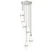 Z-Lite Cayden Chandelier, 7-Light, 18 In.W x 16.75 In.H, Brushed Nickel/Clear + Etched Opal 1946P-7R-BN - alternate 1
